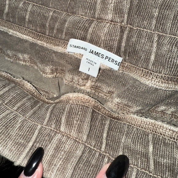 JAMES PERSE - Contrast Sweatpants in Army Green size: 1 - Picture 12 of 13